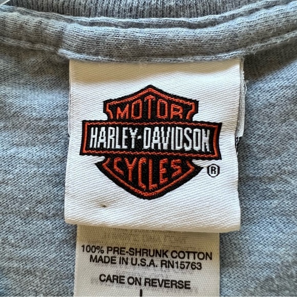 Harley-Davidson Light Blue Wings Northwest Olympia Washington T-Shirt Size L - Picture 9 of 13